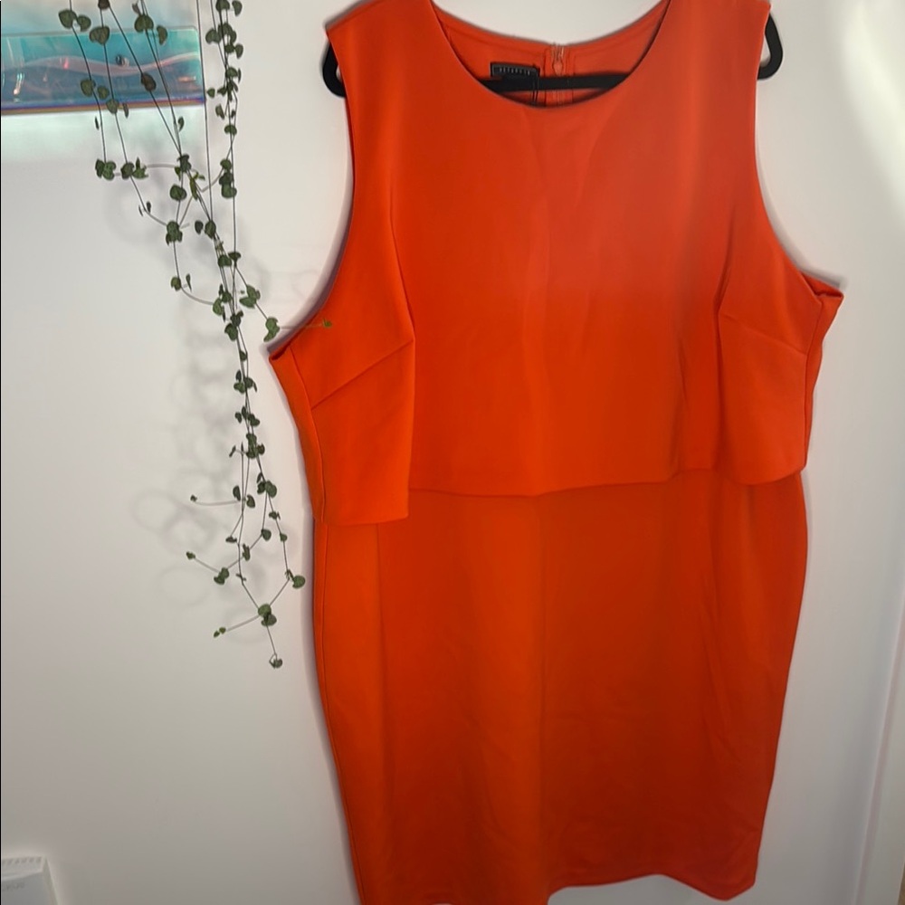 NWT metaphor brand orange layered dress